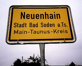 Neuenhainer Ortsschild