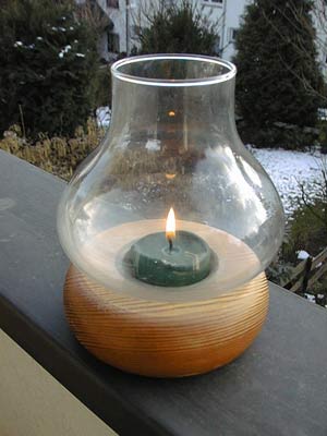Windlicht aus Glas